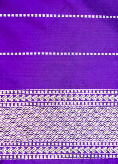Banarasi Katan Silk Kadwa Meenakari Handloom Saree | Purple - Khinkhwab