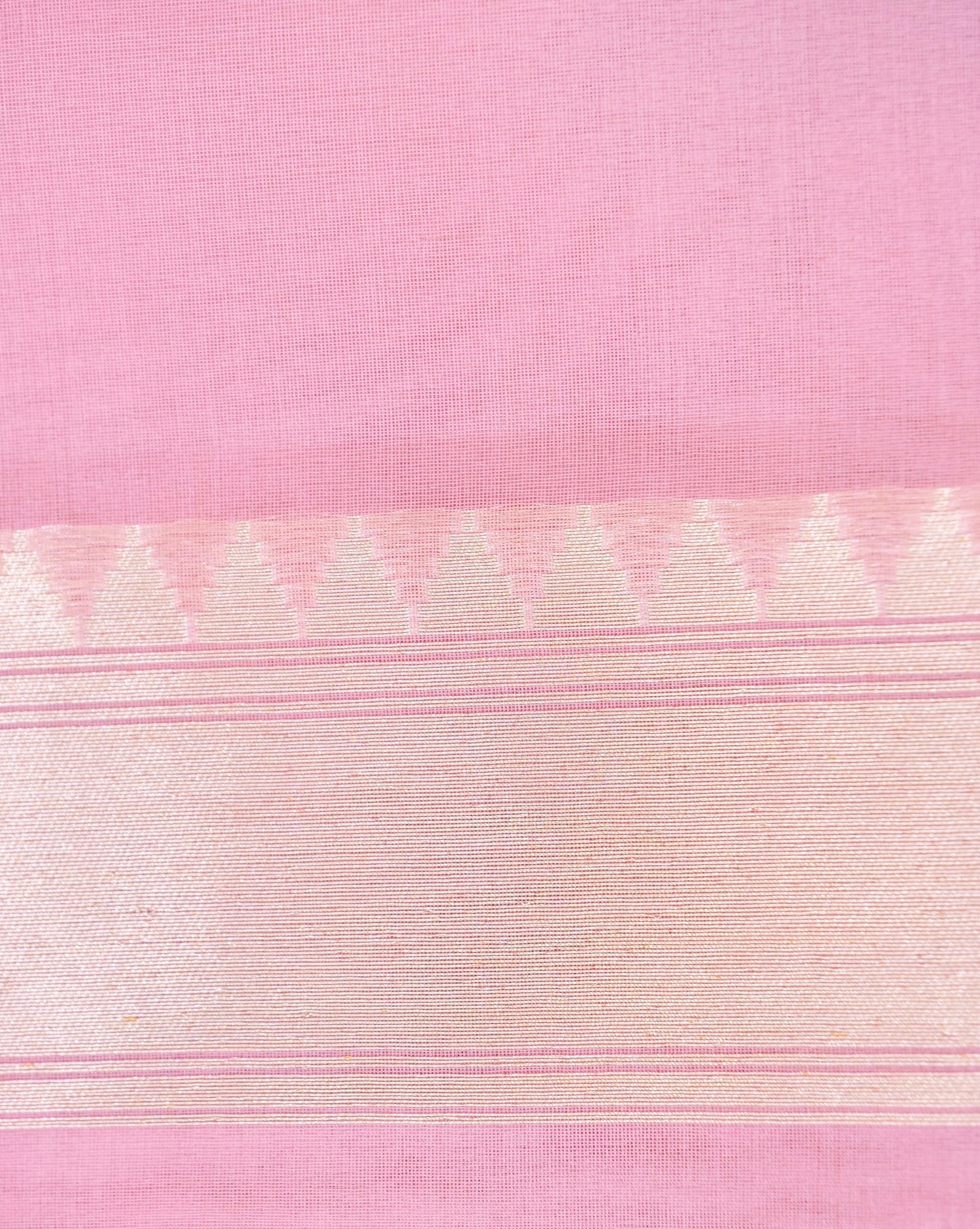 Banarasi Kora Silk Kadwa Handloom Saree with Paithani Border | Baby Pink - Khinkhwab