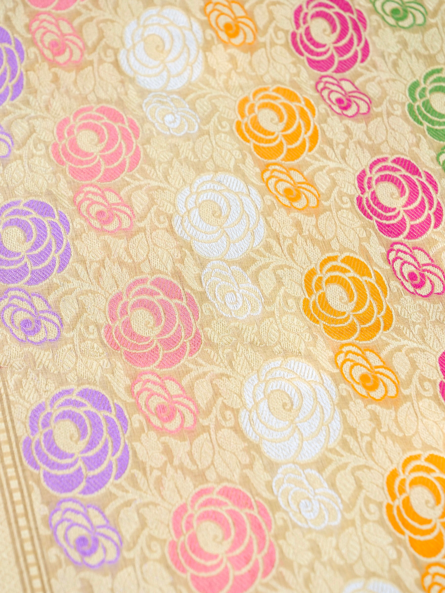 Banarasi Pure Silk Tissue Kadwa Handloom Saree | Rust - Khinkhwab