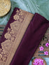 Banarasi Katan Silk Kadwa Handloom Saree | Wine - Khinkhwab