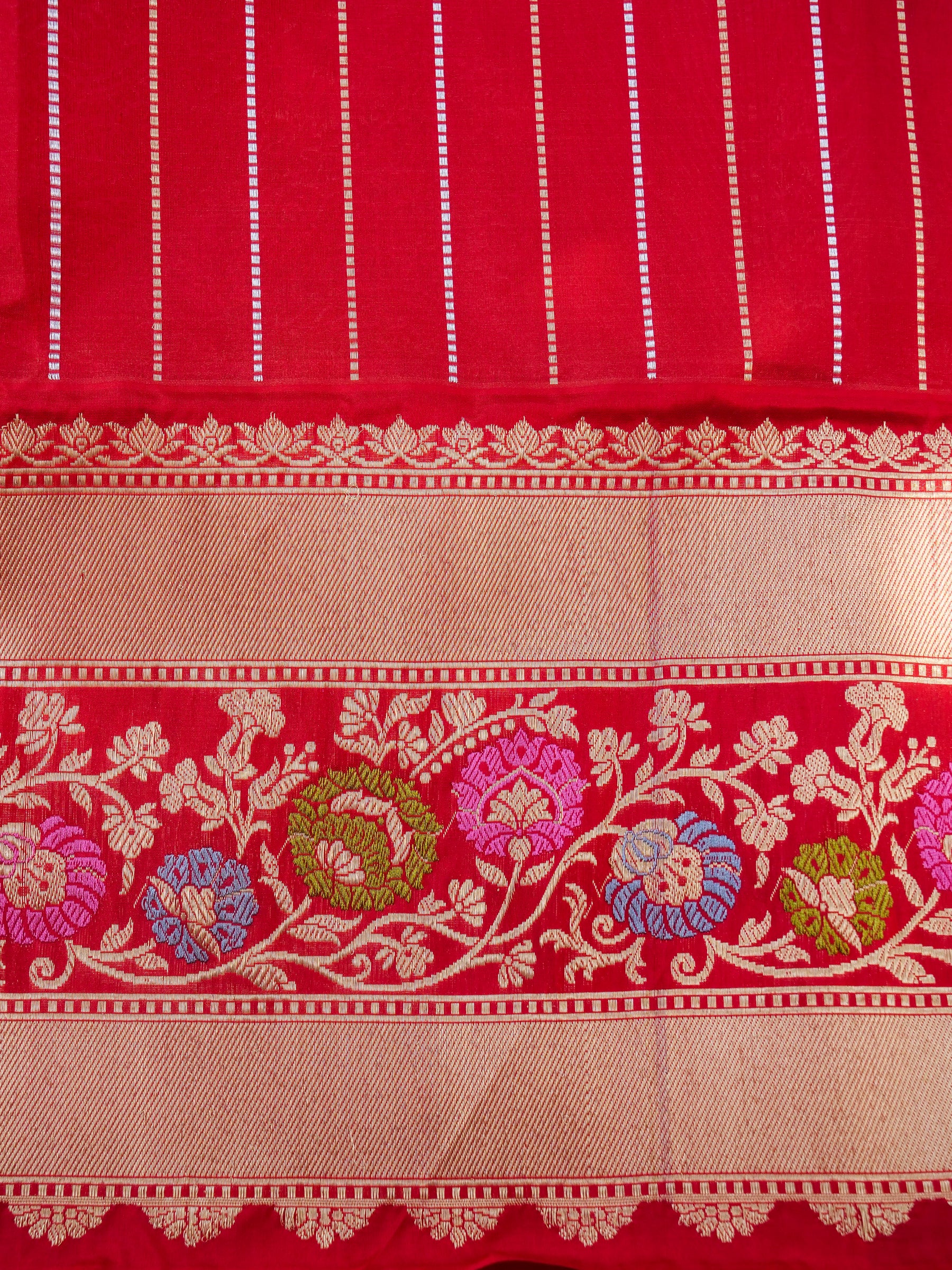 Banarasi Pure Silk Tissue Kadwa Handloom Saree | Ivory - Khinkhwab