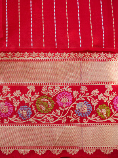 Banarasi Pure Silk Tissue Kadwa Handloom Saree | Ivory - Khinkhwab