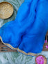 Organza Saree with Gajji Silk Bandhani Sequin Pallu | Royal Blue - Khinkhwab