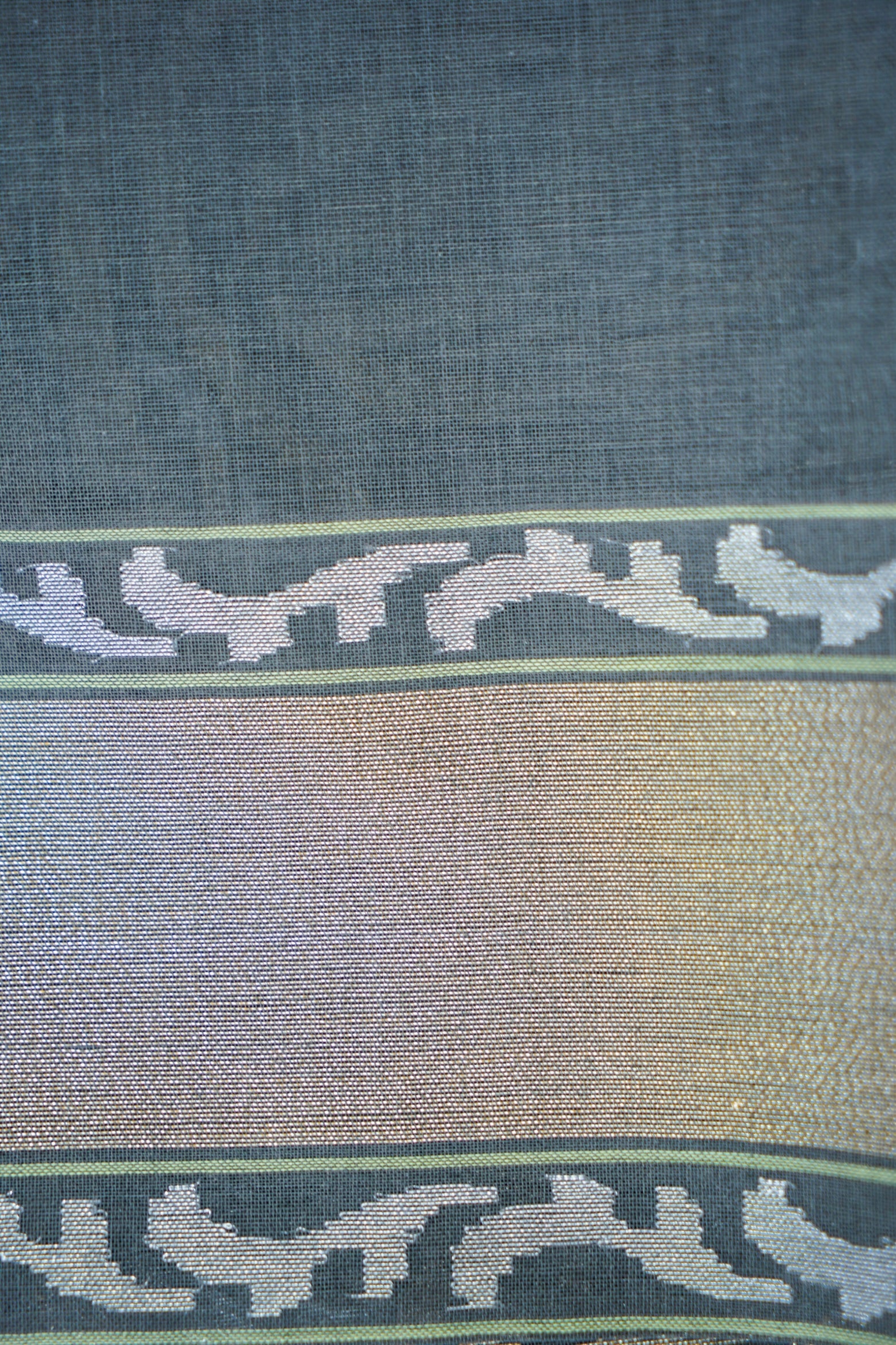 Banarasi Cotton Jamdani Real Zari Handwoven Saree in Charcoal Grey - Khinkhwab