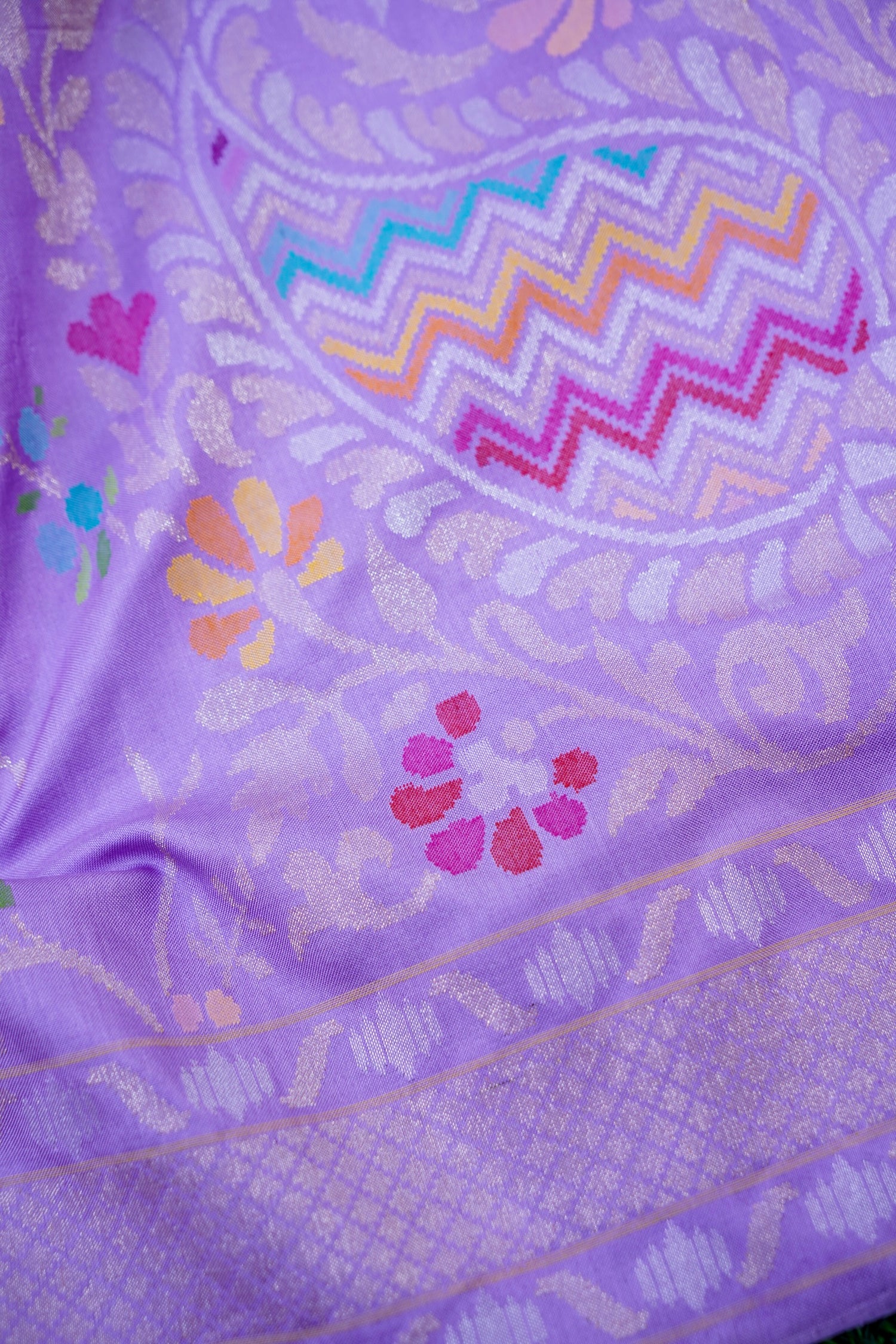 Banarasi Katan Silk Ektara Jamdani Real Zari Handloom Saree | Khinkhwab Gold - Khinkhwab