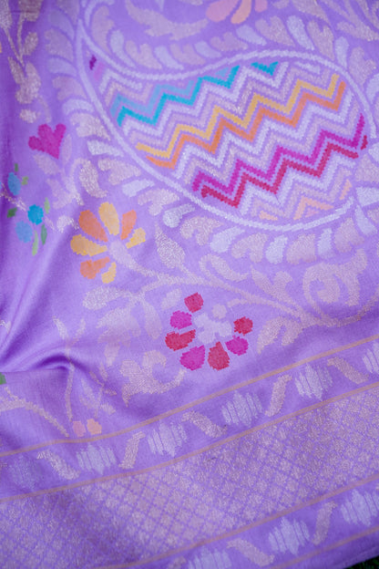 Banarasi Katan Silk Ektara Jamdani Real Zari Handloom Saree | Khinkhwab Gold - Khinkhwab