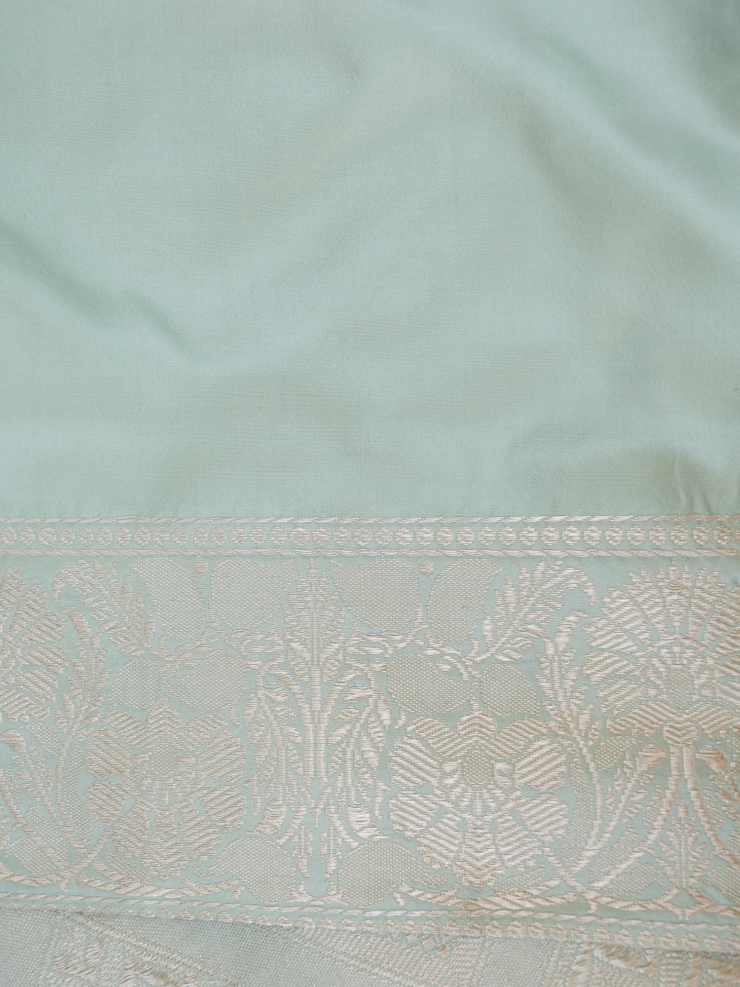 Banarasi Silk Kadwa Floral Jaal Handloom Saree | Mint - Khinkhwab