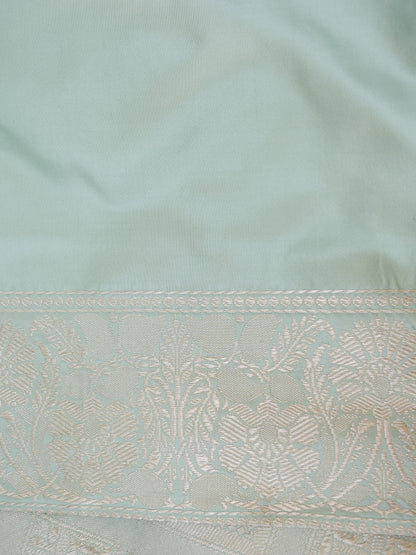 Banarasi Silk Kadwa Floral Jaal Handloom Saree | Mint - Khinkhwab
