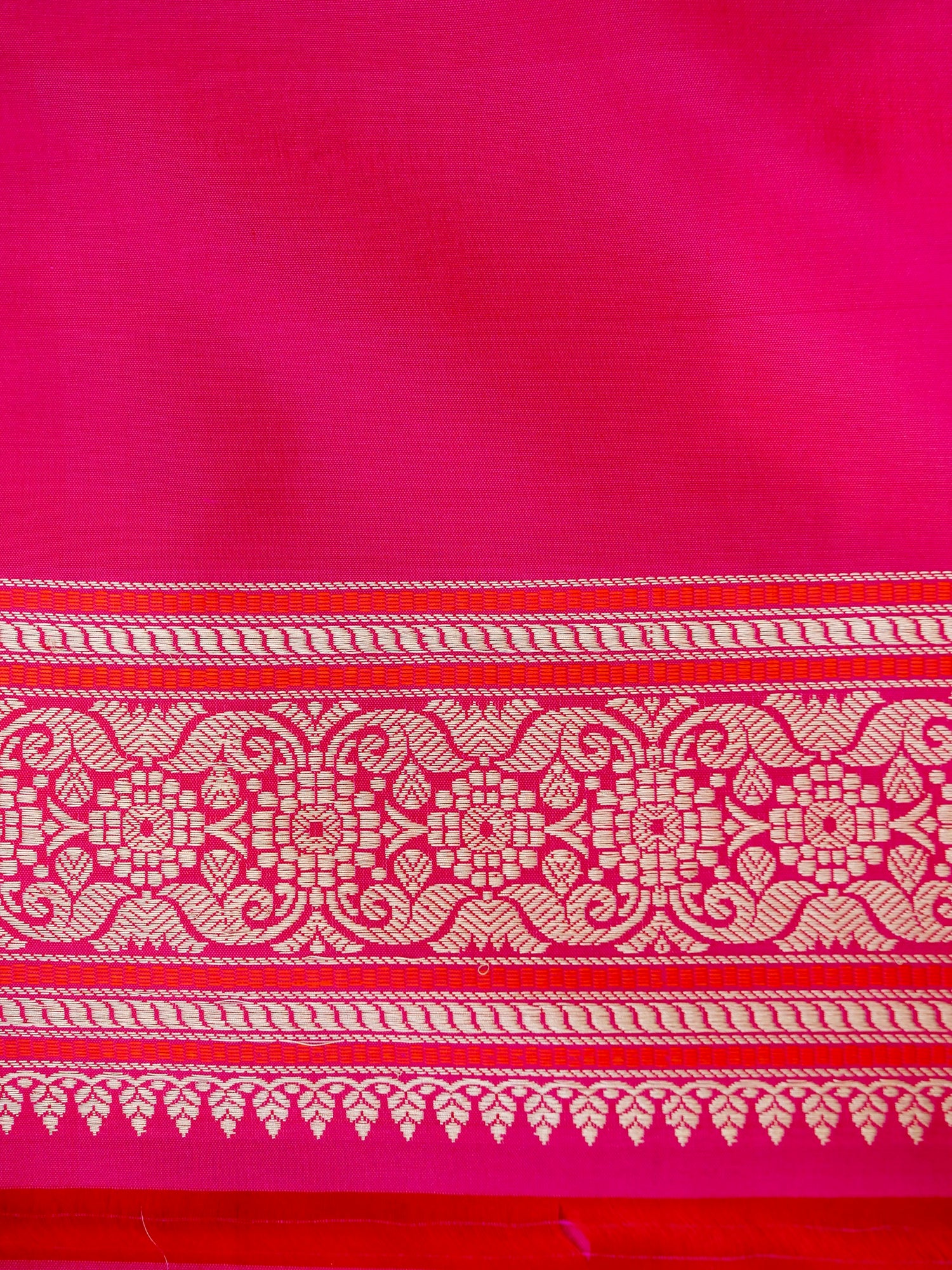 Banarasi Silk Kadwa Floral Jaal Handloom Saree | Hot Pink - Khinkhwab