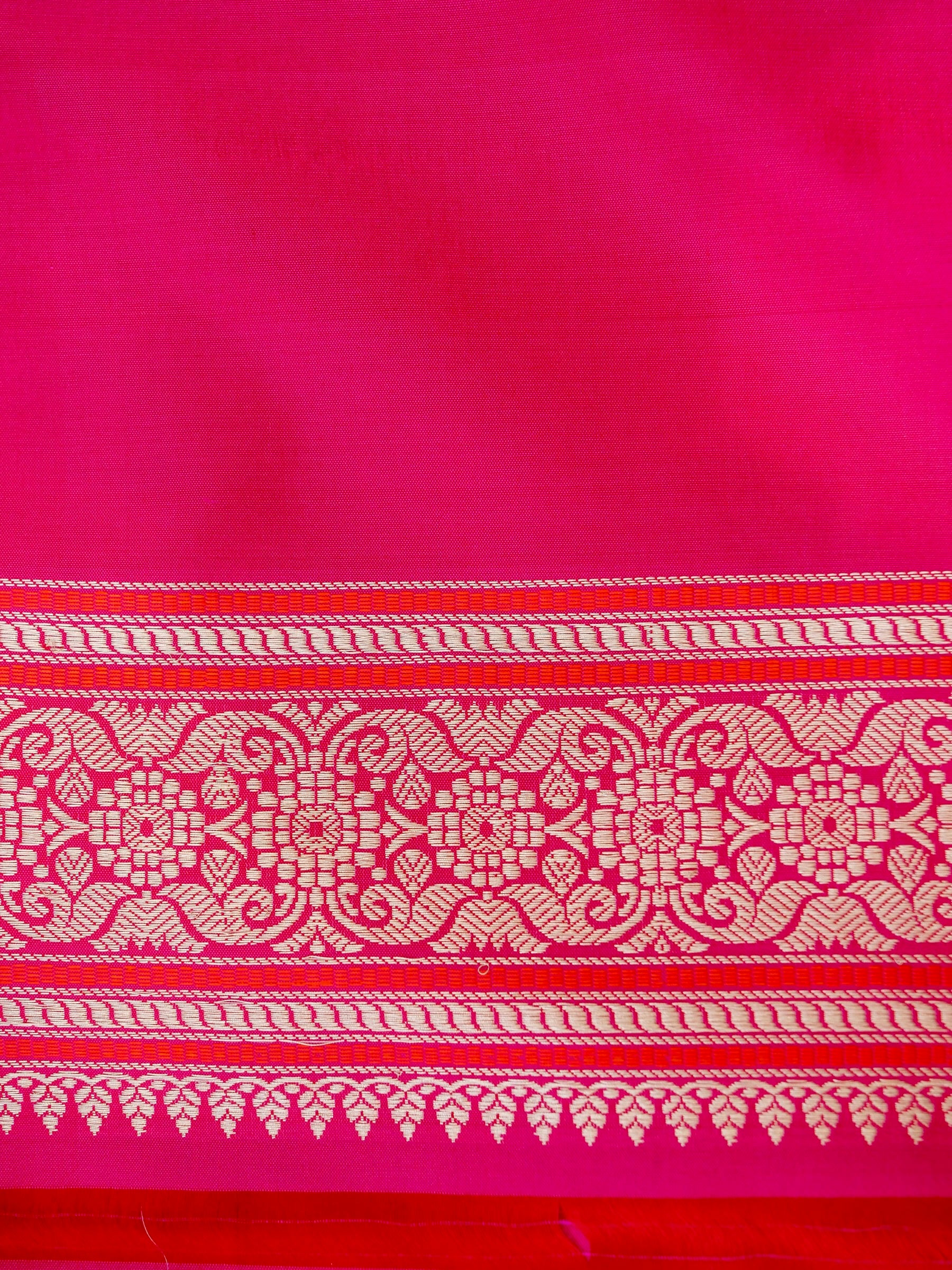 Banarasi Silk Kadwa Floral Jaal Handloom Saree | Hot Pink - Khinkhwab