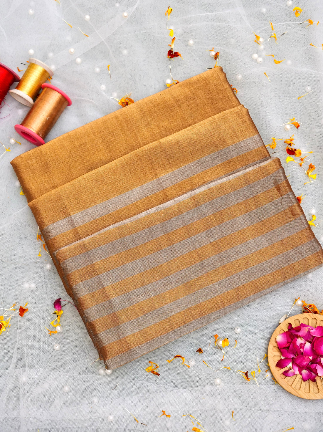 Chanderi Tissue Silk Handwoven Saree - Khinkhwab