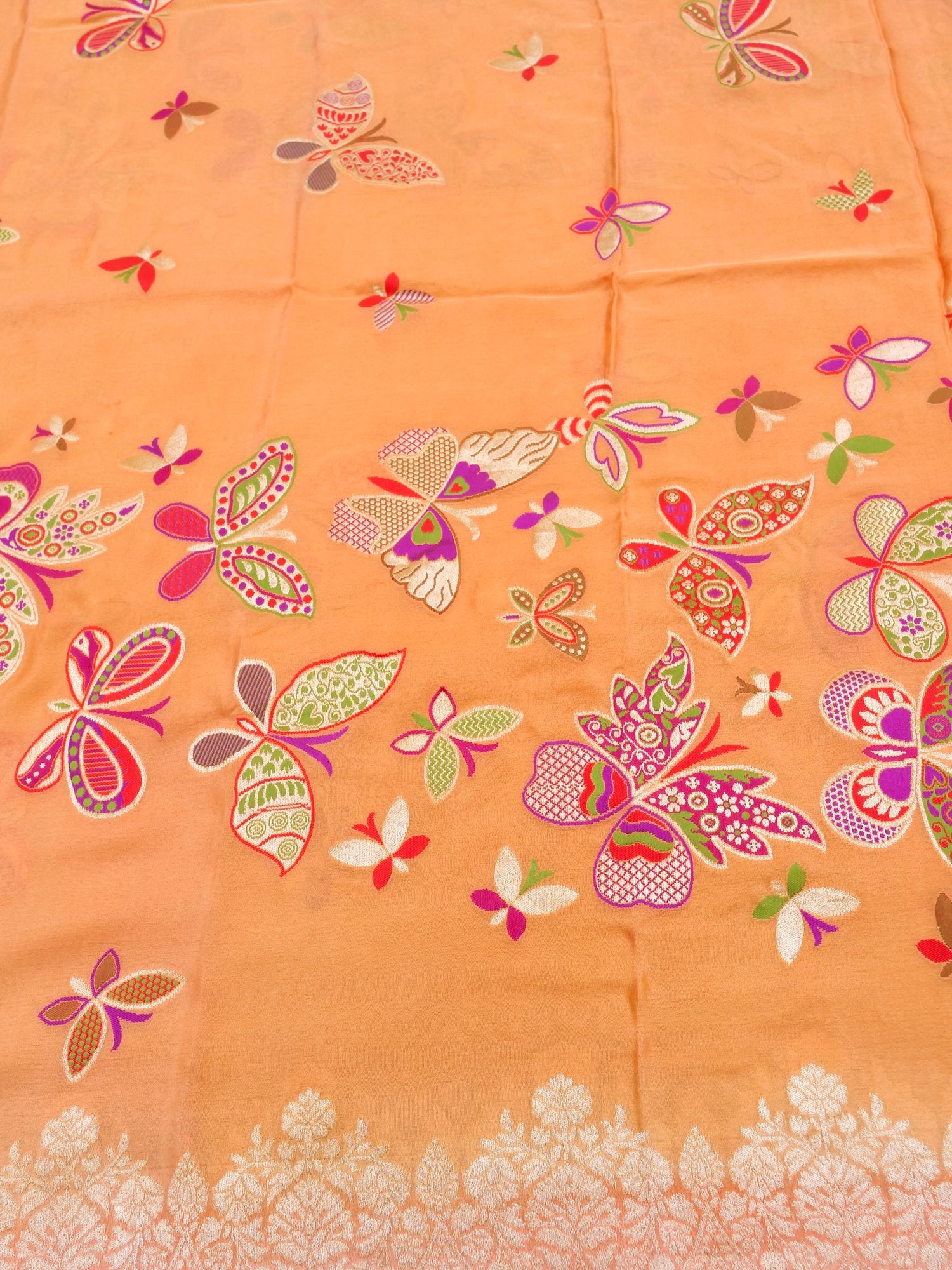 Palchhin | Handloom Banarasi Georgette Meenakari Butterfly Dupatta - Khinkhwab