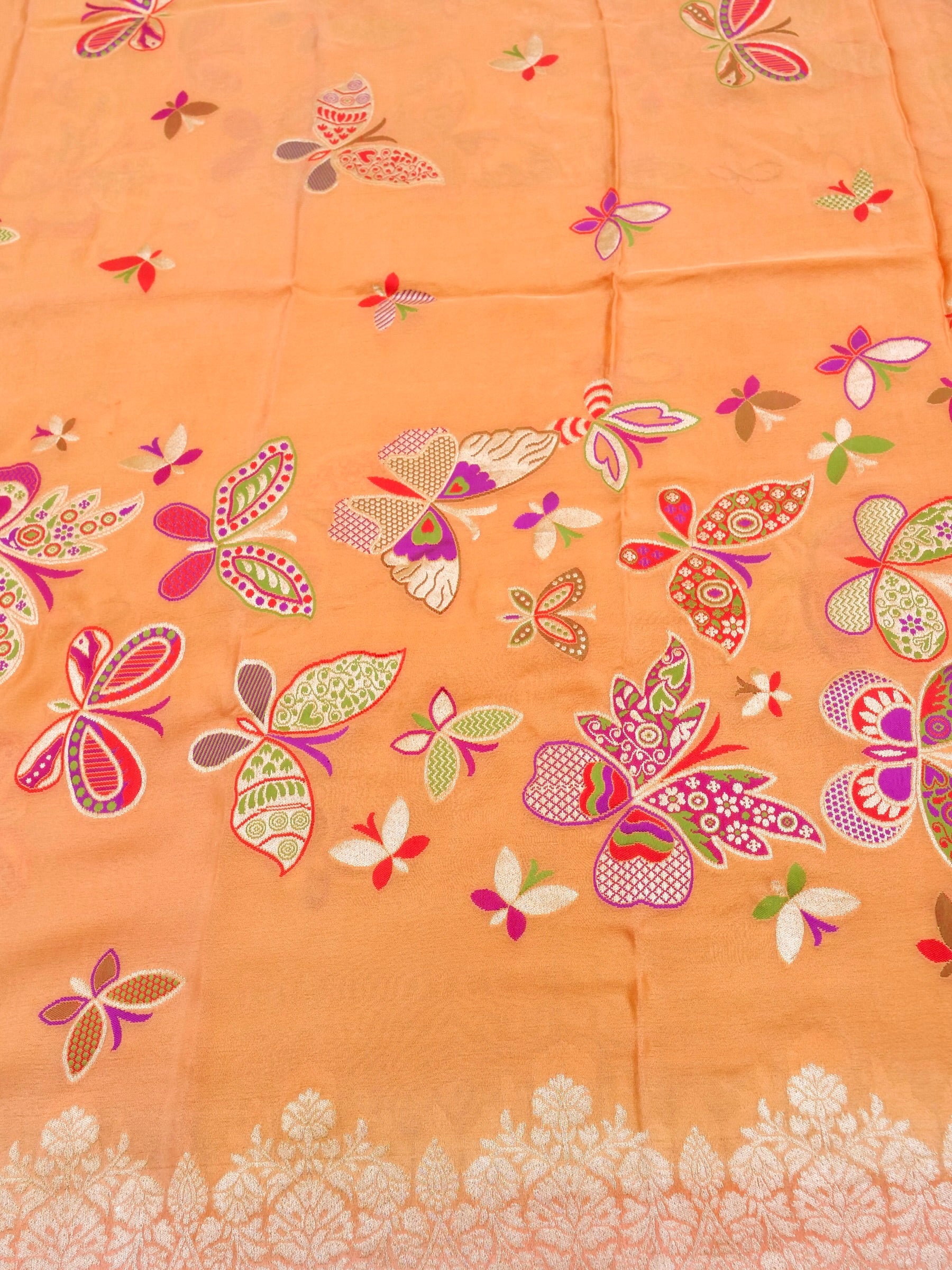 Palchhin | Handloom Banarasi Georgette Meenakari Butterfly Dupatta - Khinkhwab