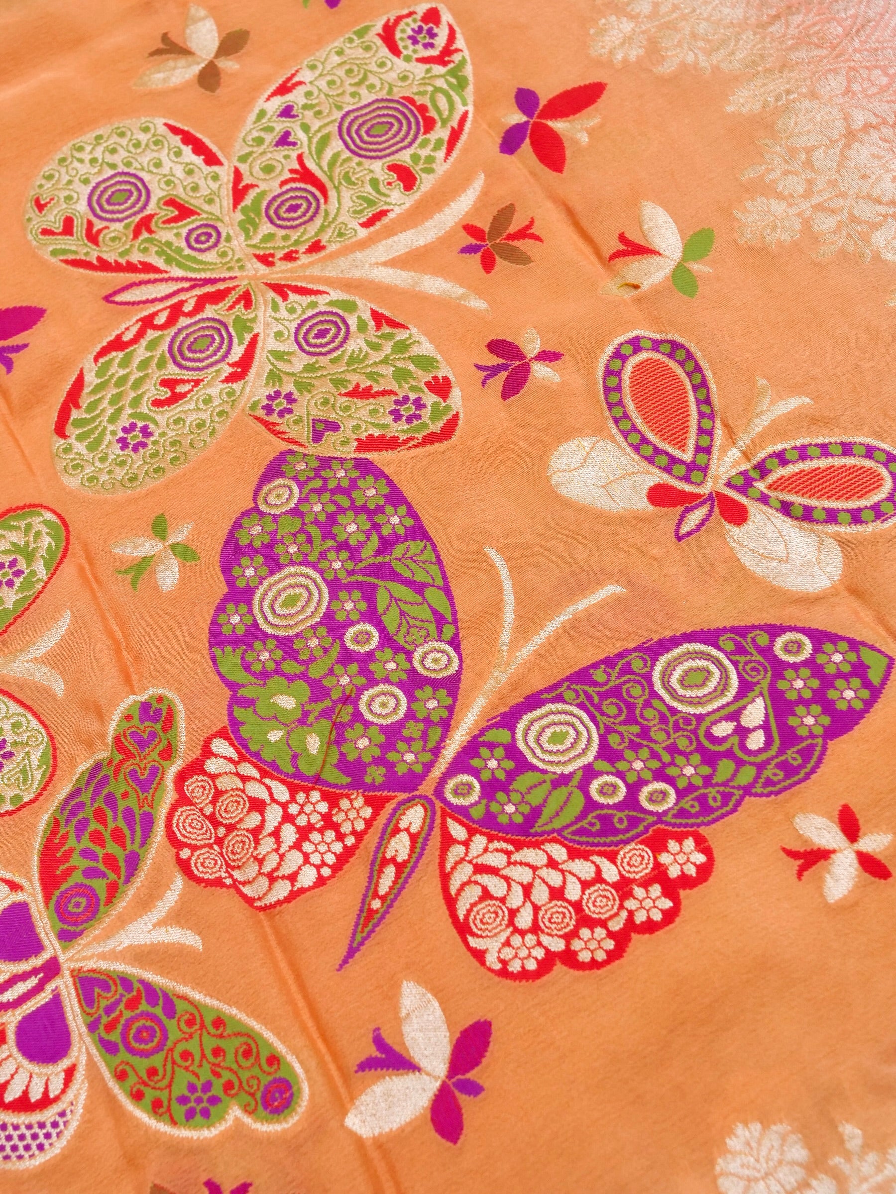 Palchhin | Handloom Banarasi Georgette Meenakari Butterfly Dupatta - Khinkhwab