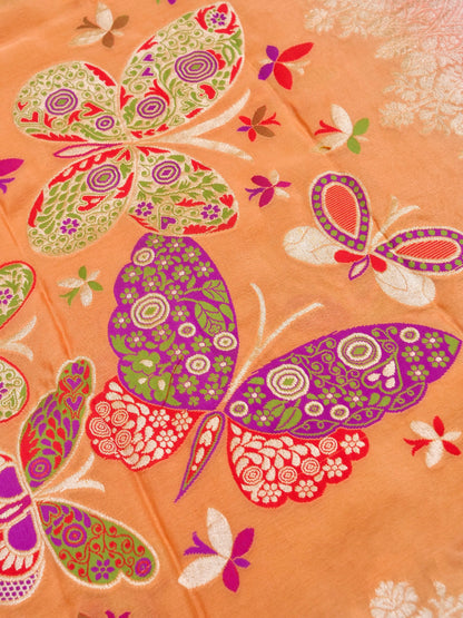 Palchhin | Handloom Banarasi Georgette Meenakari Butterfly Dupatta - Khinkhwab