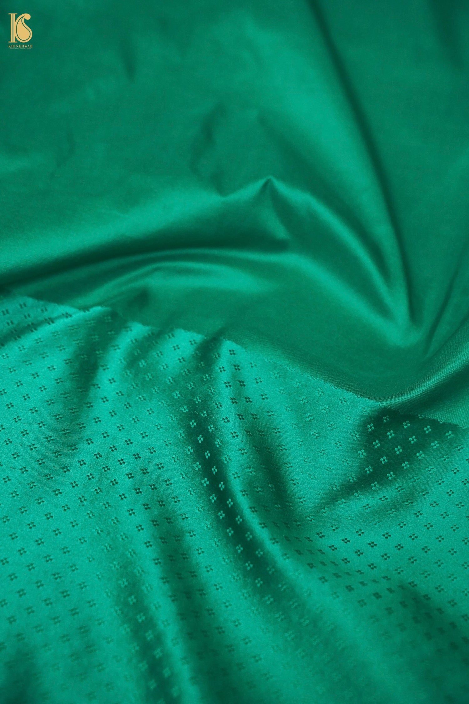Handwoven Sea Green Mashru Silk Banarasi Saree