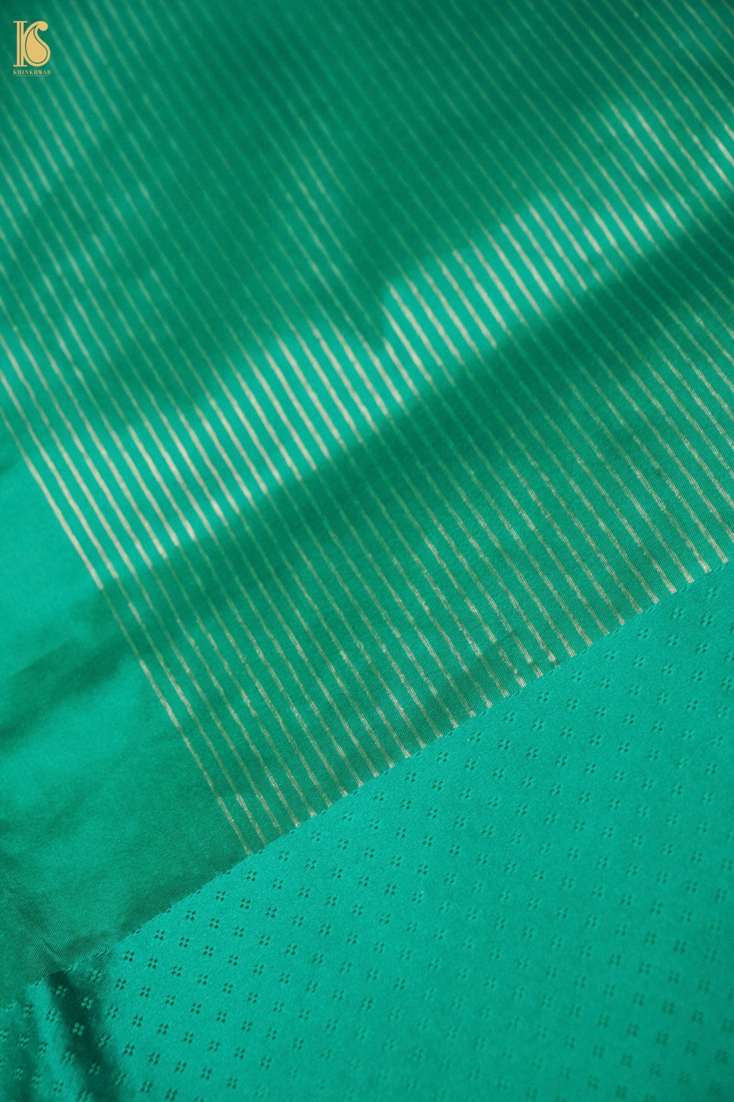 Handwoven Sea Green Mashru Silk Banarasi Saree