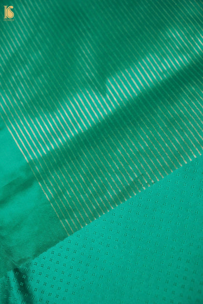 Handwoven Sea Green Mashru Silk Banarasi Saree