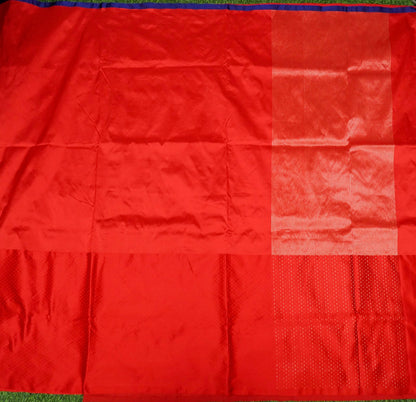 Handwoven Red Mashru Silk Banarasi Saree
