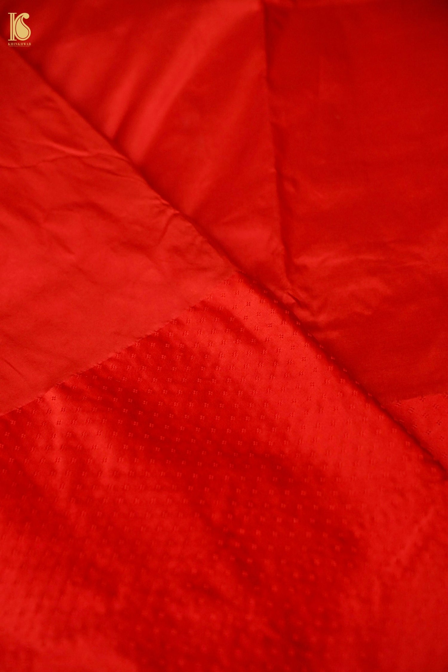 Handwoven Red Mashru Silk Banarasi Saree