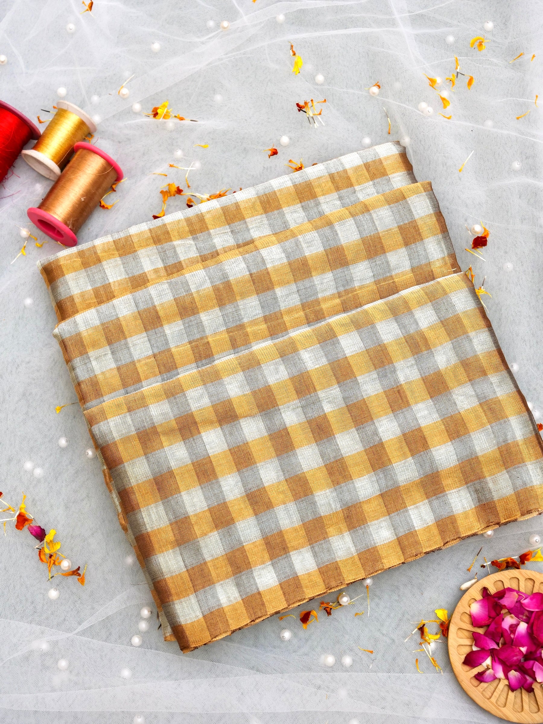 Chanderi Tissue Silk Handwoven Saree - Khinkhwab