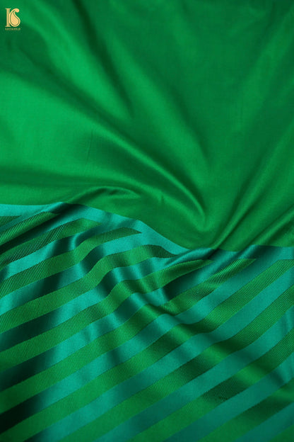 Handwoven Green Mashru Silk Banarasi Saree