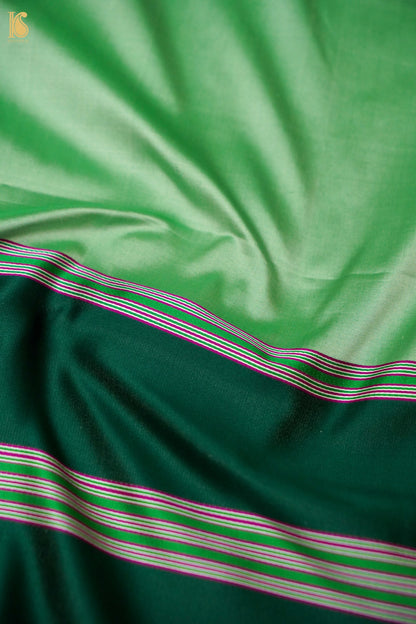 Handwoven Mint Green Mashru Silk Banarasi Saree