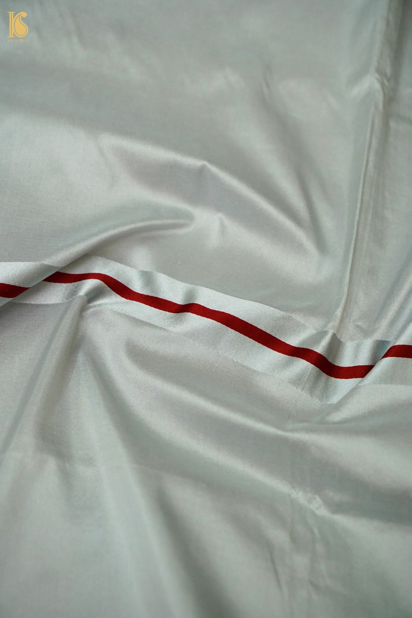Handwoven Silver Grey Mashru Silk Banarasi Saree
