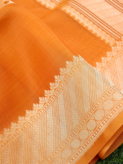 Handloom Banarasi Kora Silk Kadwa Meenakari Saree - Khinkhwab