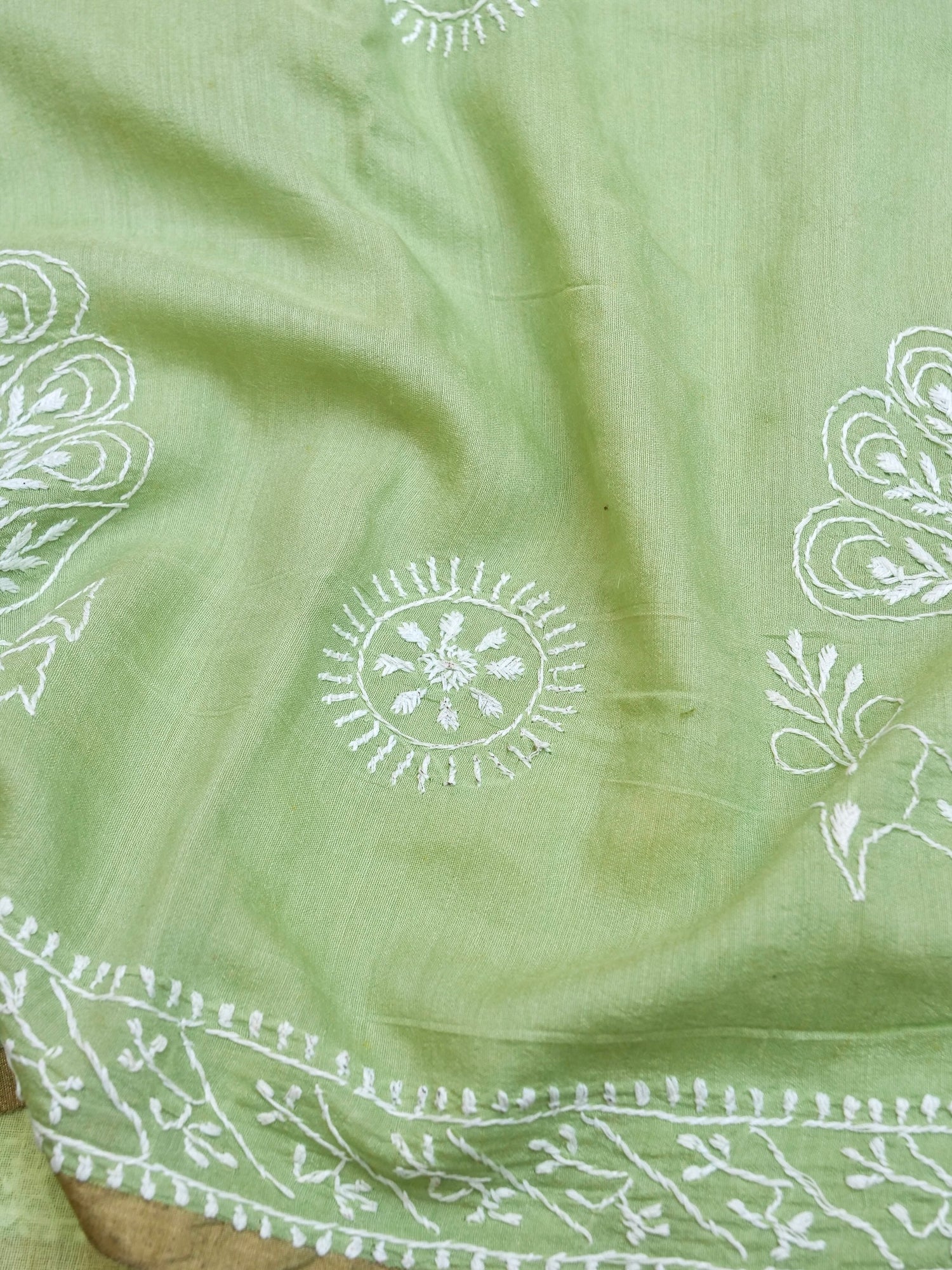 Chikankari Moonga Tussar Silk Saree - Khinkhwab