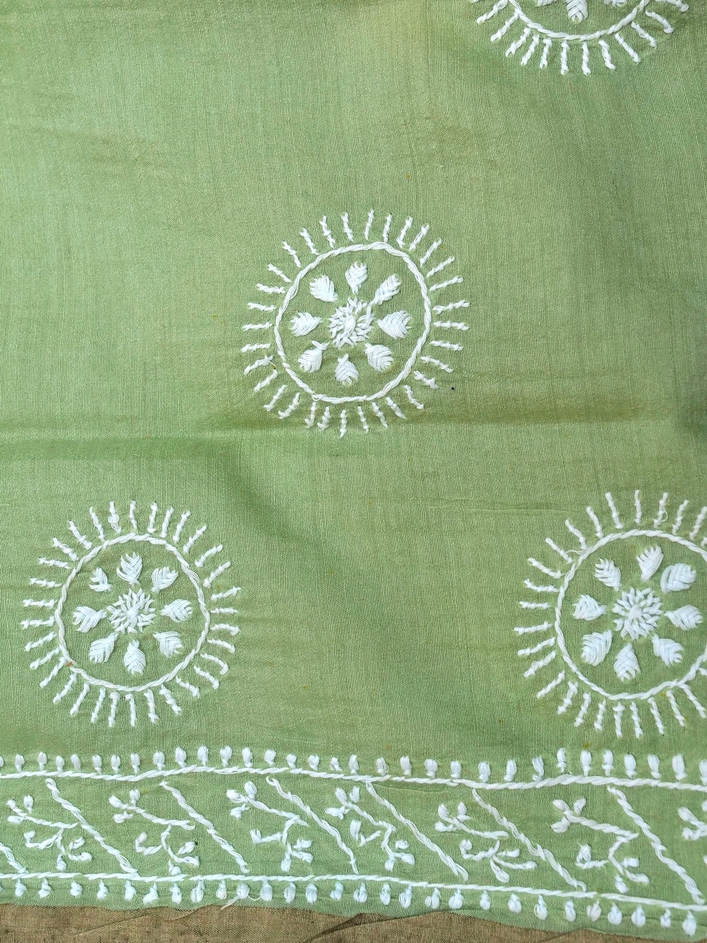 Chikankari Moonga Tussar Silk Saree - Khinkhwab
