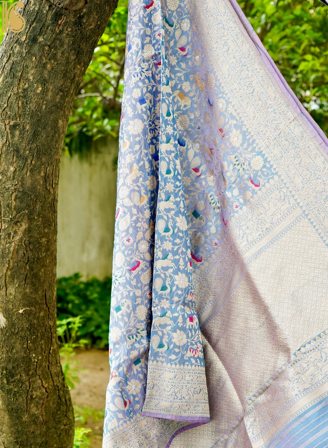 Handloom Banarasi Katan Silk Shikargah Dupatta