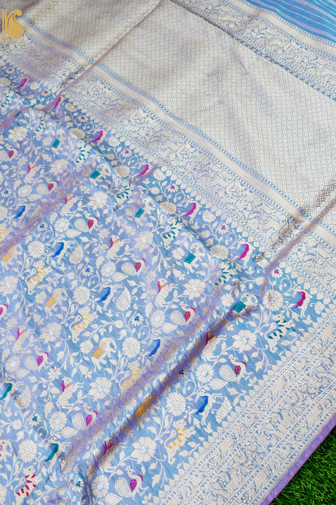 Handloom Banarasi Katan Silk Shikargah Dupatta