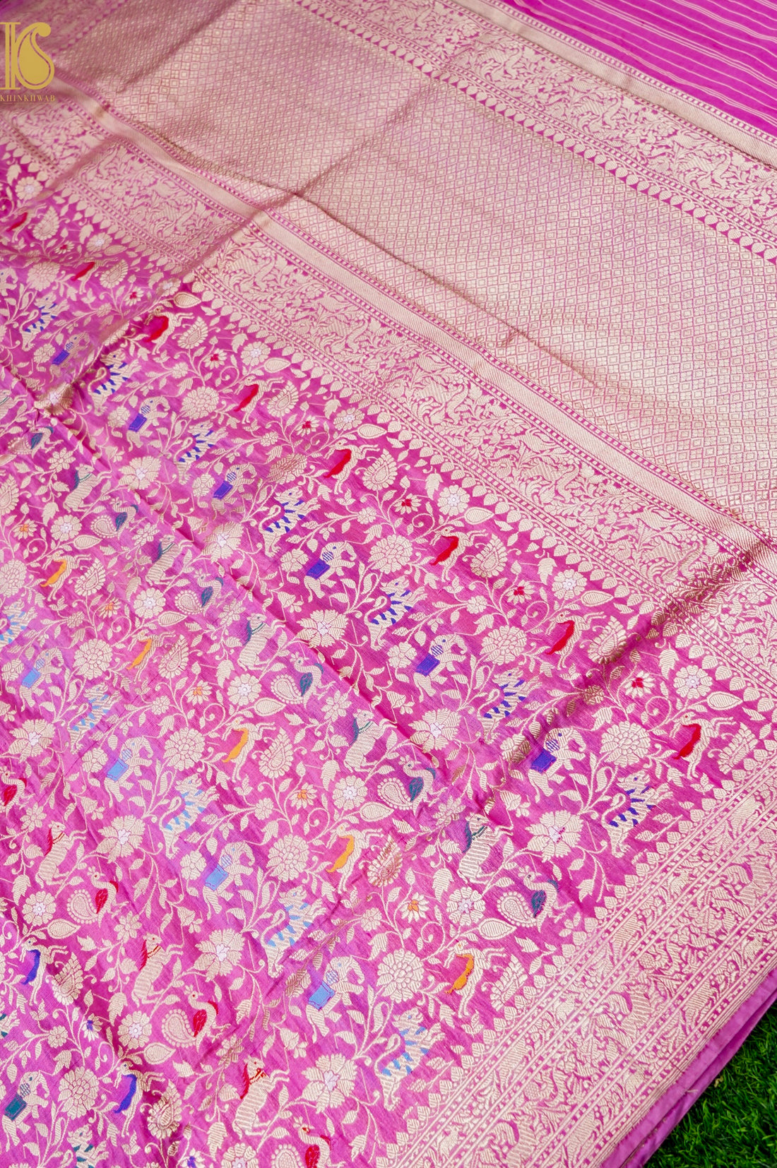 Handloom Banarasi Katan Silk Shikargah Dupatta
