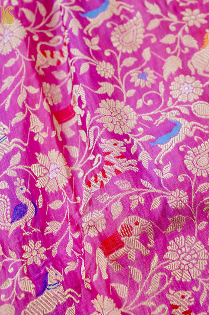 Handloom Banarasi Katan Silk Shikargah Dupatta
