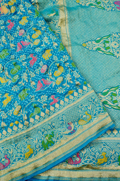 Banarasi Bandhani Georgette Shikargah Dupatta