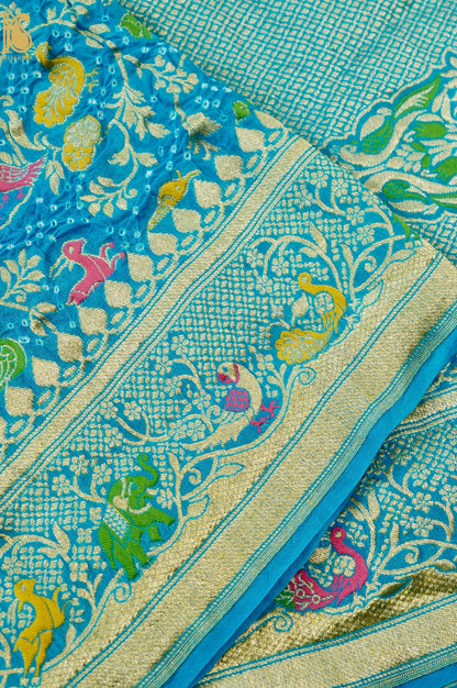 Banarasi Bandhani Georgette Shikargah Dupatta