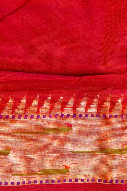 Handloom Banarasi Katan Silk Ektara Saree with Meenakari Border