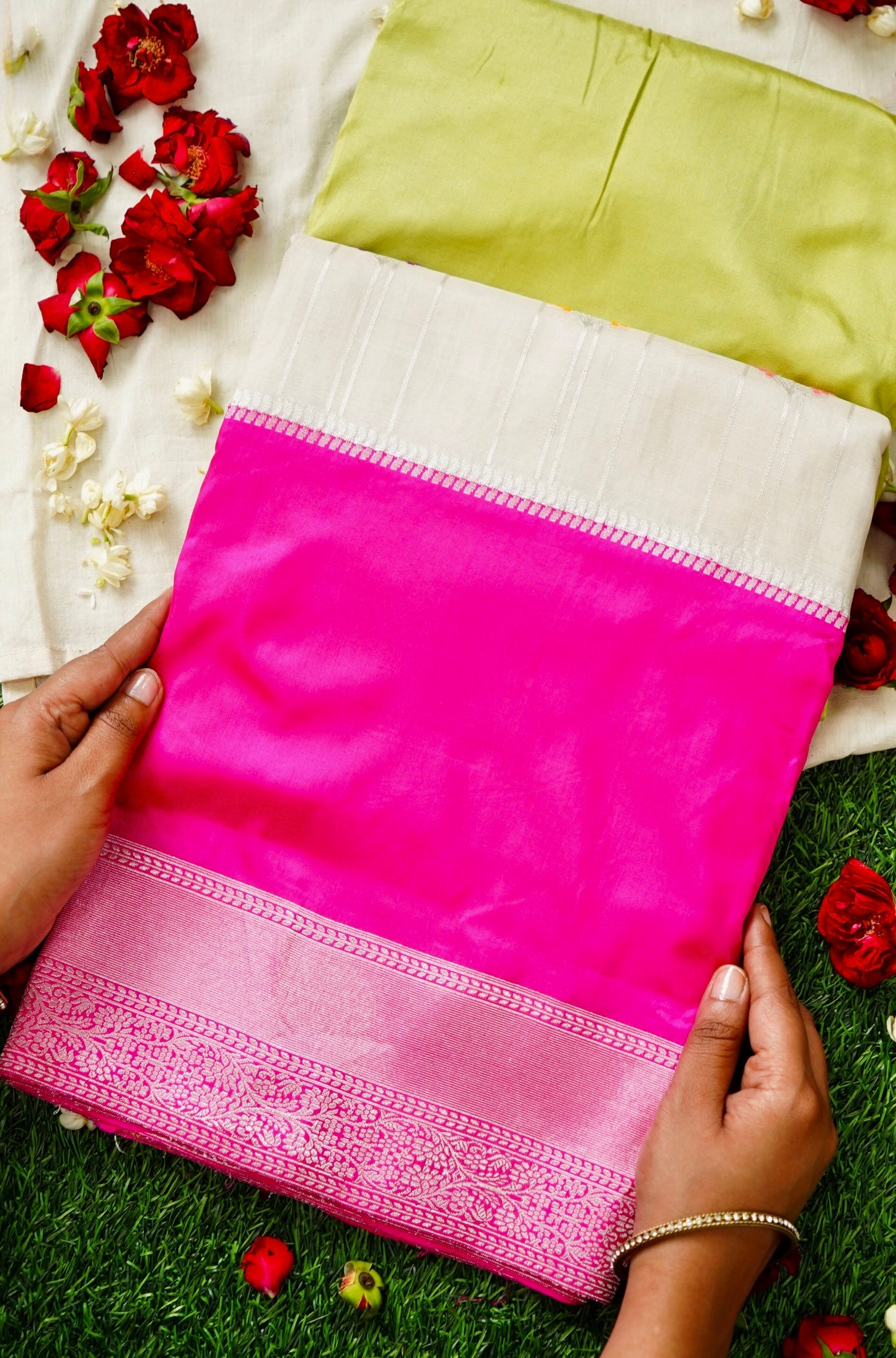 Handloom Banarasi Pure Katan Silk Kadwa Saree