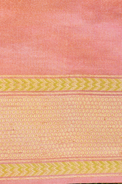 Handloom Banarasi Katan Silk Kadwa Ektara Saree with Meenakari Border