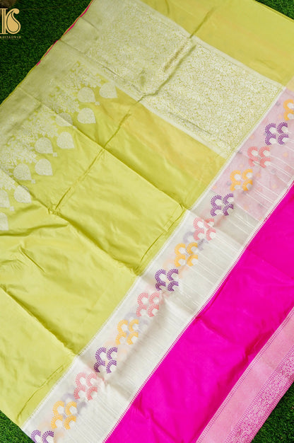 Handloom Banarasi Pure Katan Silk Kadwa Saree