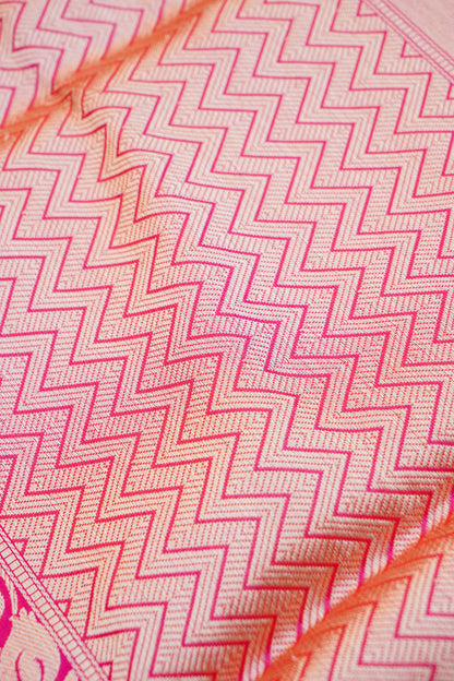 Pure Katan Silk Alfi Tanchoi Banarasi Saree in Dark Pink