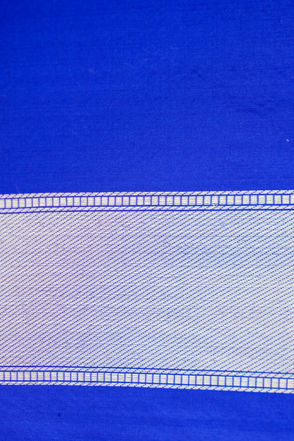 Pure Katan Silk Alfi Tanchoi Banarasi Saree in Royal Blue