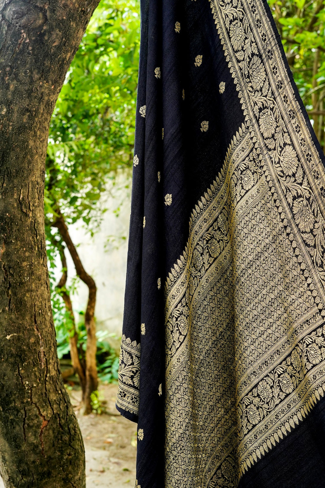 Pure Tussar Georgette Handloom Banarasi Dupatta