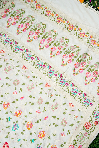 Handloom Moonga Silk Meenakari Banarasi Dupatta