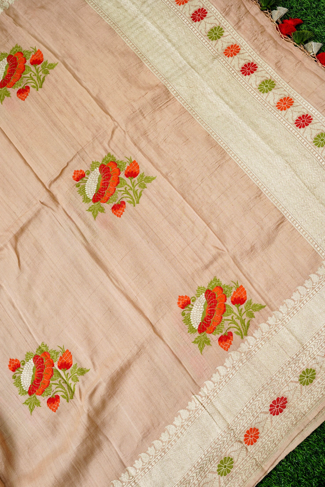 Handloom Banarasi Tussar Silk Dupatta