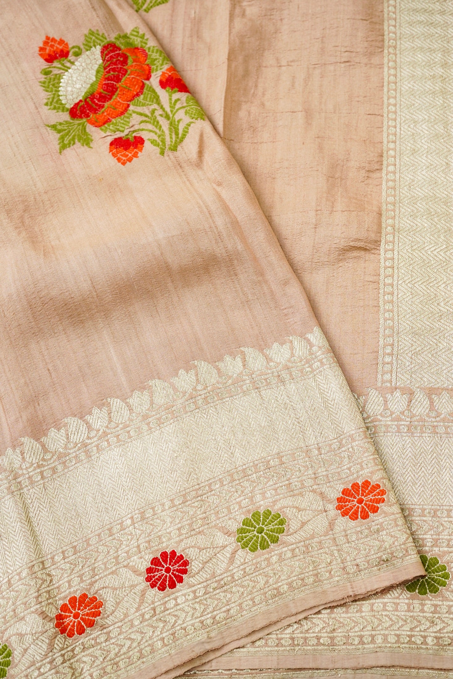 Handloom Banarasi Tussar Silk Dupatta