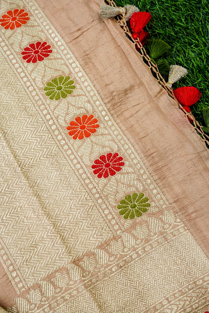 Handloom Banarasi Tussar Silk Dupatta