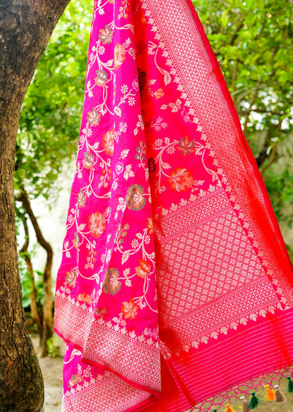 Handloom Banarasi Katan Silk Dupatta