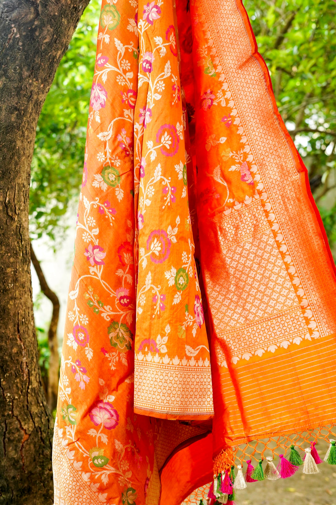 Handloom Banarasi Katan Silk Dupatta